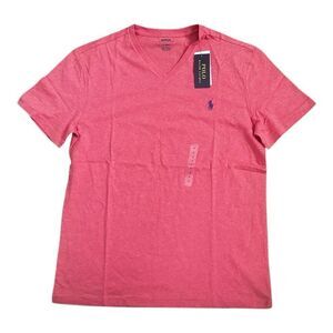 Polo Ralph Lauren Men's bubblegum pink v neck in Medium- NEW